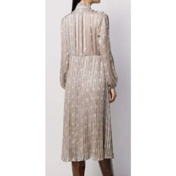 ba&sh Paris Pleated Midi Dress US Sz. 6 - Picture 3 of 12